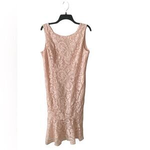 Eva Mendes blush lace dress from New York & Company size large